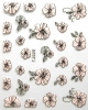 Preview: Sticker , Silver-lined pink Flowers