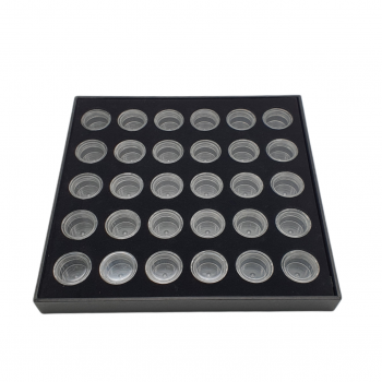 Display mit 30 Döschen(leer) für NAIL ART Präsentation, schwarz