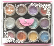 Acryl Glitter Powder Set, 12 Farben