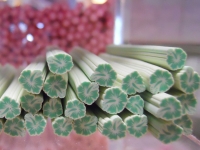 Soft Ceramic bar Flower Hibiscus mint