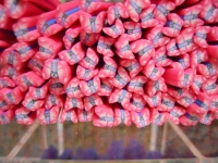 Fimo Stange Schmetterling pinkweiss