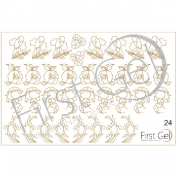 First Gel Nail Trafaret , FG-24