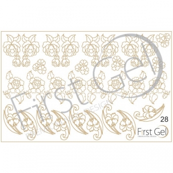 First Gel Nail Trafaret , FG-28