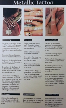 Body Tattoo, Ketten, Federn 1 Bogen