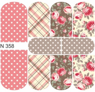 First Gel Nail Tattoo Sticker N 358