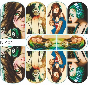 First Gel Nail Tattoo Sticker N 401