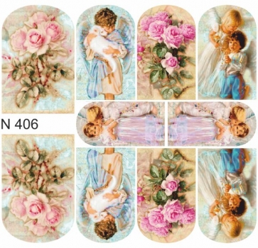 First Gel Nail Tattoo Sticker N 406