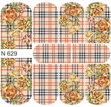 First Gel Nail Tattoo Sticker N 629