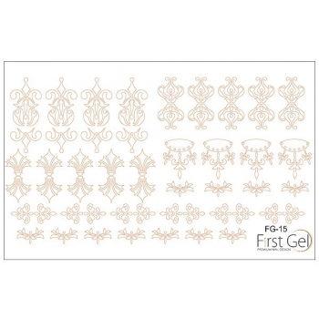 First Gel Nail Trafaret , FG-15