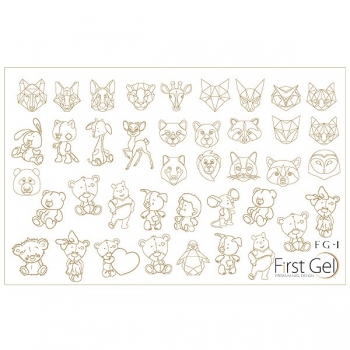 First Gel Nail Trafaret , FG-1