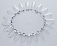 1 Stück Präsentationsdisplay oval, klar m. 20 Tips