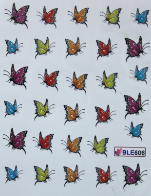 Sticker Schmetterling farbig