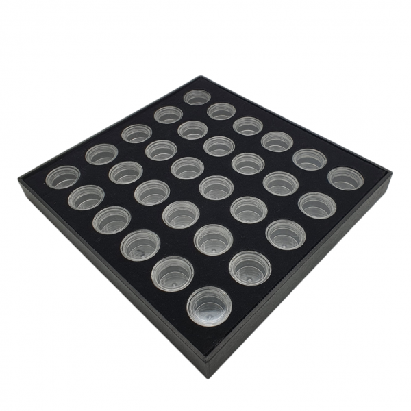 Display mit 30 Döschen(leer) für NAIL ART Präsentation, schwarz