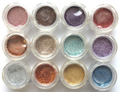 Acryl Glitter Powder Set, 12 Farben
