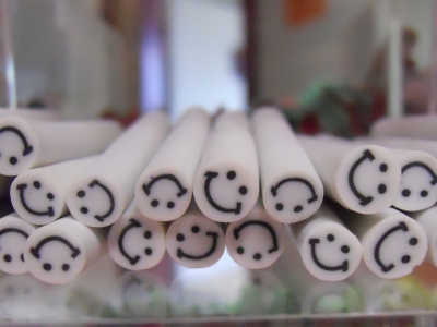 Soft Ceramic bar Smiley white