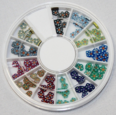 Soft Ceramic Flowers, in a circular disk