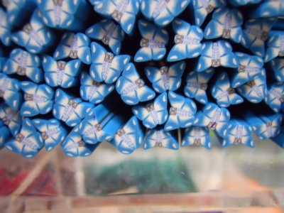 Fimo Stange Schmetterling blauweiss