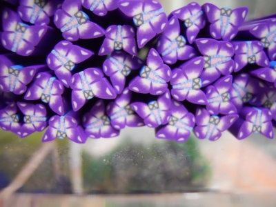 Fimo Stange Schmetterling lilaweiss