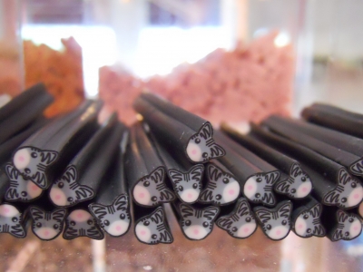 Fimo Stange Kitty schwarz
