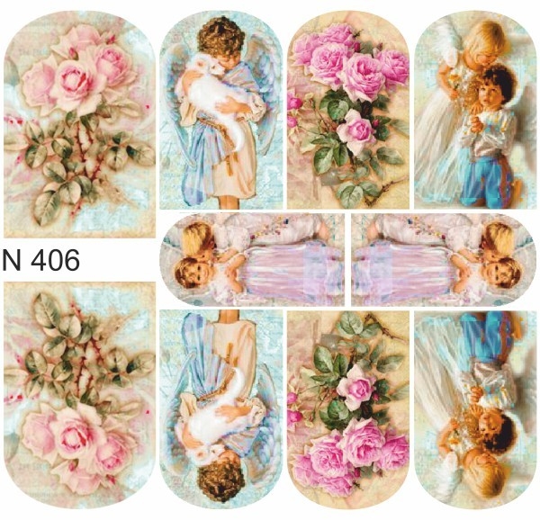 First Gel Nail Tattoo Sticker N 406