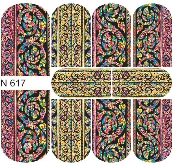 First Gel Nail Tattoo Sticker N 617