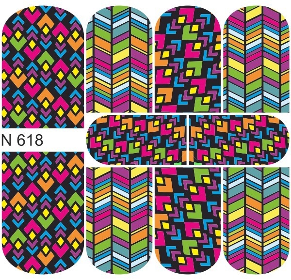 First Gel Nail Tattoo Sticker N 618