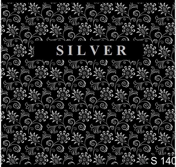 First Gel Nail Tattoo Sticker S 140 silber