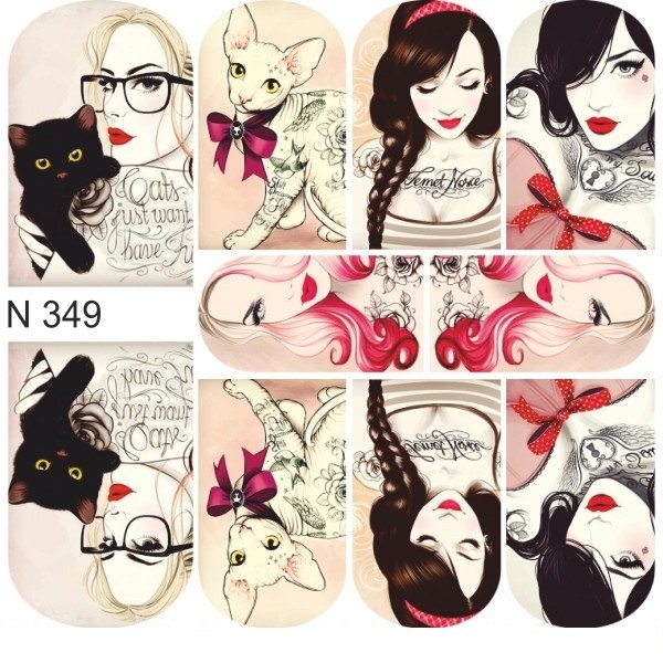 First Gel Nail Tattoo Sticker N 349