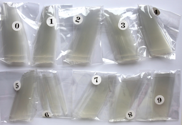 200 pcs. Stiletto Tips clear long