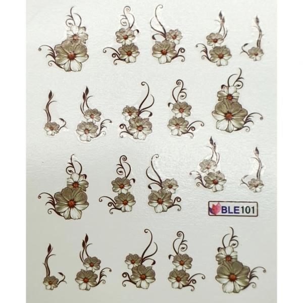Sticker Blumen Creme