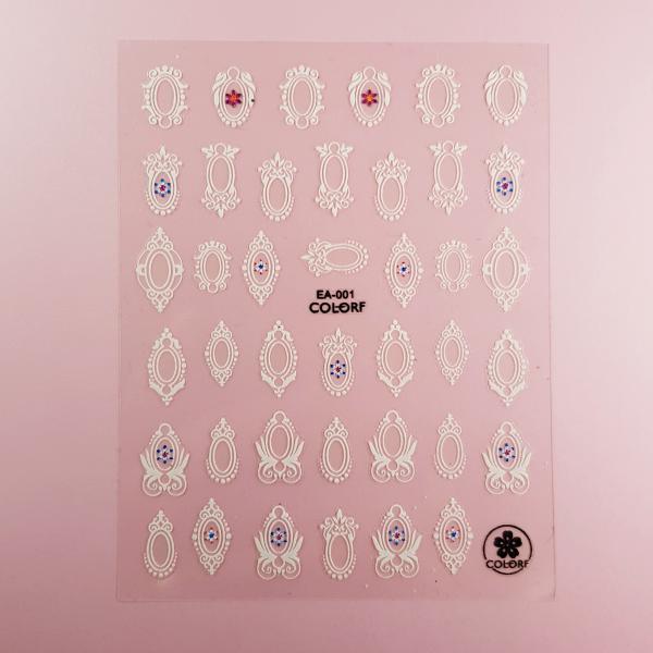 Nail Sticker, Spiegel-Rahmen 8,5x12 cm