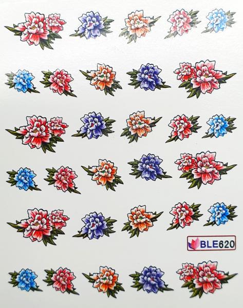 Sticker Blumen diverse Farben
