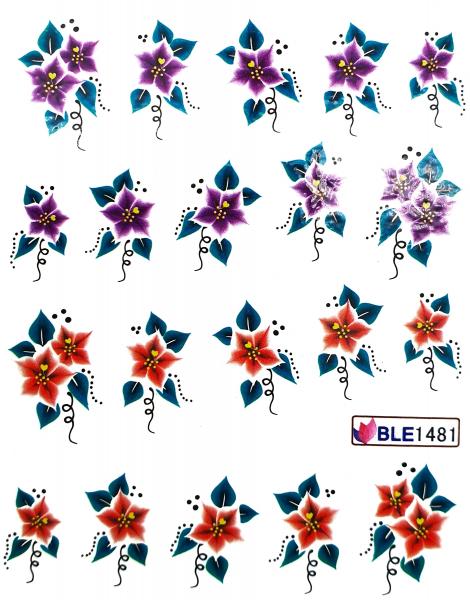 Sticker lila/orange