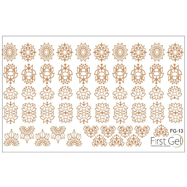 First Gel Nail Trafaret , FG-13