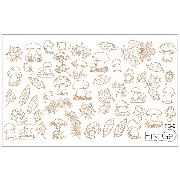 First Gel Nail Trafaret , FG-9