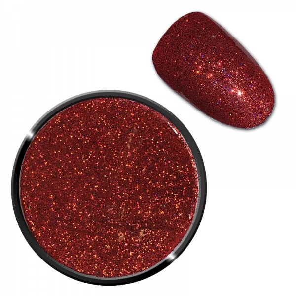 Holograpische Glitter- Red, 1 Stk. First Gel