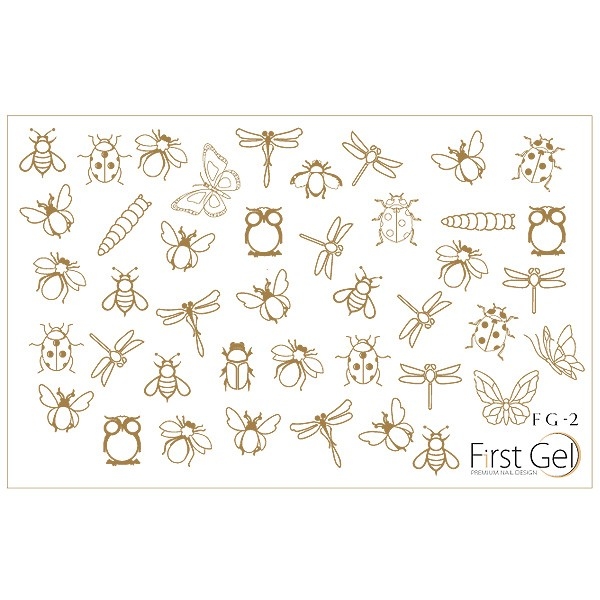 First Gel Nail Trafaret , FG-2