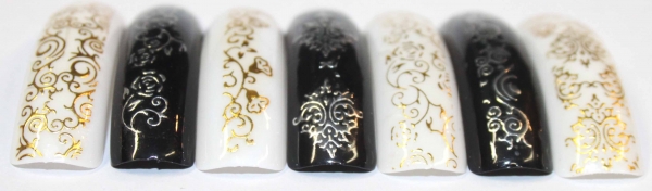 ornamente gold und silber auf tips