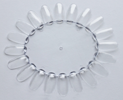 1 Stück Präsentationsdisplay oval, klar m. 20 Tips