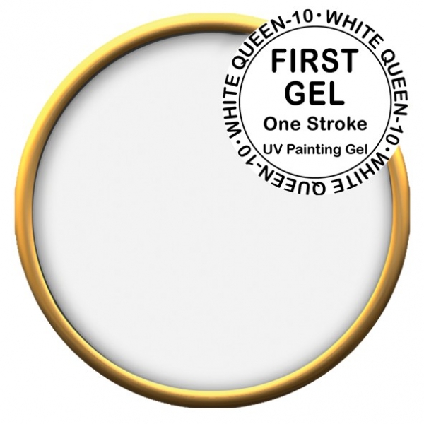 First Gel. Farbgel One Stroke Color Gel White Queen 5g.