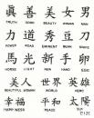 Sticker Chinesische Zeichen