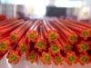 Fimo Stange Blumen-Smiley Rot