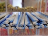 Fimo Stange Federn blau/weiss