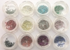 12 Stk. Metallic Flakes 12 Farben2