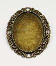 Brosche old gold Ornamente Schmuck-Rohling