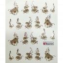 Sticker Blumen Creme