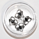 Nail-Deko,Herz silber 4 Stück