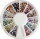 Rhinestones AB Color, in a circular disk - new